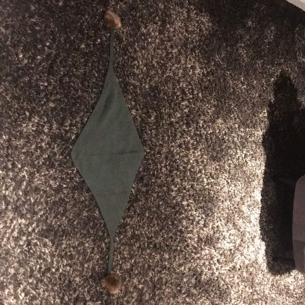 Fur Neckerchief with Pom Poms